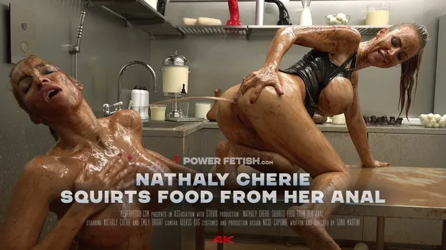 Power Fetish – Nathaly Cherie squirts food from her anal